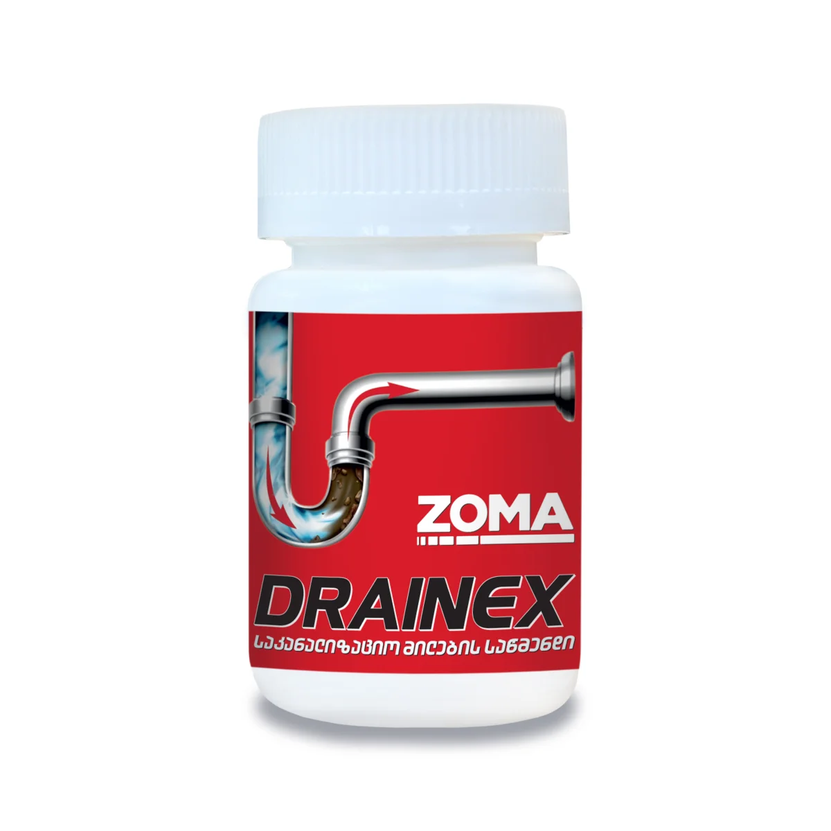 Zoma Drainex - საკანალიზაციო მილების საწმენდი, 100 gr., DX0100
